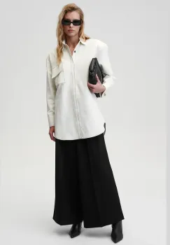 Undress Code camasa Hailey Shirt culoarea bej, cu guler clasic, relaxed, 758 imagine