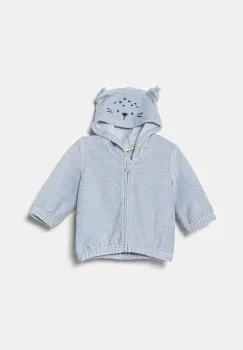 United Colors of Benetton bluza bebe cu gluga, neted, 3MCDA501C imagine