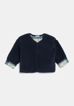 United Colors of Benetton bluza bebe culoarea albastru marin, neted, 3EKNA501G imagine