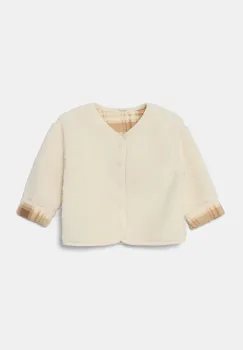 United Colors of Benetton bluza bebe culoarea bej, neted, 3EKNA501G imagine