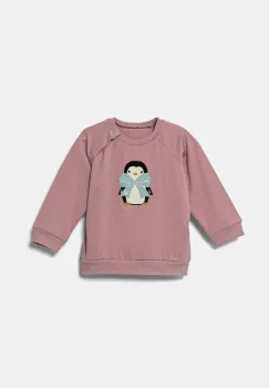 United Colors of Benetton bluza bebe culoarea roz, cu imprimeu, 36MJA105G imagine