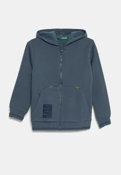 United Colors of Benetton bluza copii cu gluga, cu imprimeu, 3HLMC504I imagine
