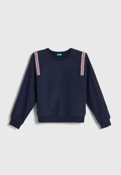 United Colors of Benetton bluza copii culoarea albastru marin, cu imprimeu imagine
