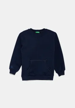 United Colors of Benetton bluza copii culoarea albastru marin, cu imprimeu, 3EB5G10G0 imagine