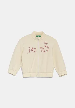United Colors of Benetton bluza copii culoarea bej, cu imprimeu, 39M2G503J imagine
