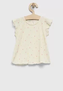 United Colors of Benetton bluza copii culoarea bej, modelator imagine