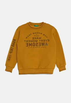 United Colors of Benetton bluza copii culoarea galben, cu imprimeu, 3J73C10L7 imagine
