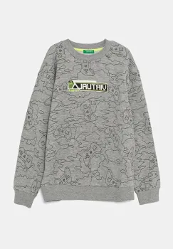 United Colors of Benetton bluza copii culoarea gri, modelator, 3GHMC10M5 imagine