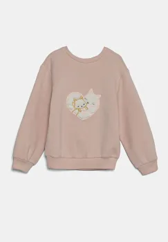 United Colors of Benetton bluza copii culoarea roz, cu imprimeu, 39M2G10GD imagine