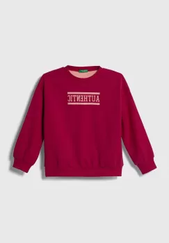 United Colors of Benetton bluza copii culoarea roz, modelator imagine