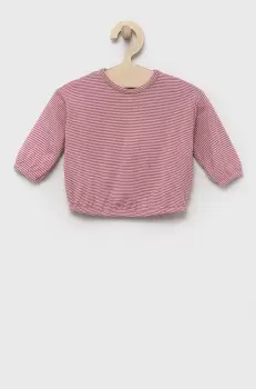 United Colors of Benetton bluza copii culoarea roz, modelator imagine