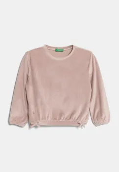 United Colors of Benetton bluza copii culoarea roz, neted, 37JBG10GC imagine