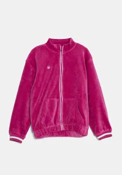 United Colors of Benetton bluza copii culoarea roz, neted, 3UK0G5036 imagine