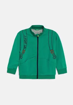 United Colors of Benetton bluza copii culoarea verde, cu imprimeu, 330SG5038 imagine