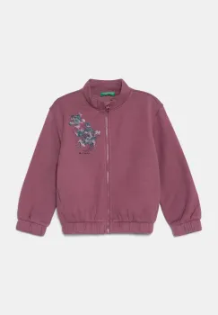 United Colors of Benetton bluza copii culoarea violet, cu imprimeu, 39M2G503J imagine