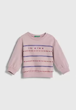 United Colors of Benetton bluza copii culoarea violet, modelator imagine