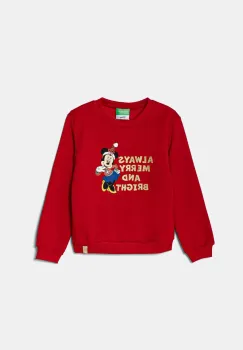 United Colors of Benetton bluza copii x Disney culoarea rosu, cu imprimeu, 3J73G10GO imagine