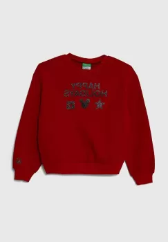 United Colors of Benetton bluza copii x Disney culoarea rosu, cu imprimeu imagine
