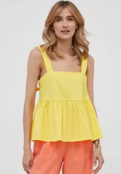 United Colors of Benetton bluza culoarea galben imagine