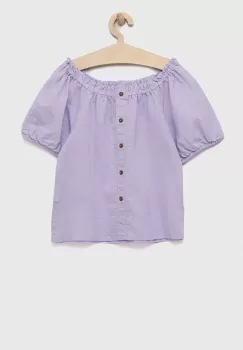 United Colors of Benetton bluza de in pentru copii culoarea violet, neted imagine
