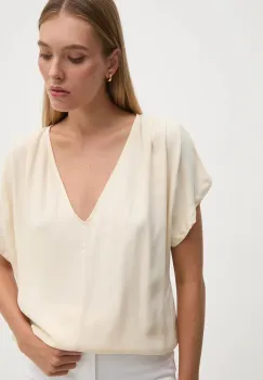 United Colors of Benetton bluza femei, culoarea bej, neted, 5KPADQ0A9 imagine