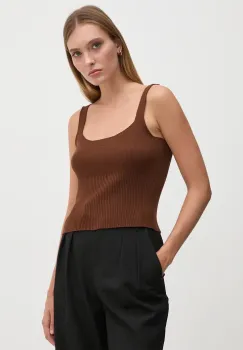 United Colors of Benetton bluza femei, culoarea maro, neted, 1090DH019 imagine