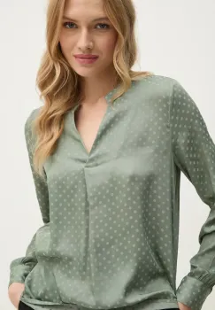 United Colors of Benetton bluza femei, culoarea verde, modelator, 58B2DQ007 imagine