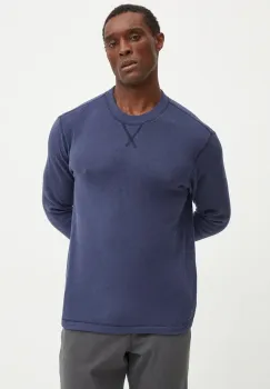United Colors of Benetton bluza pijama barbati, culoarea albastru marin, neted, 3Q414M01T imagine
