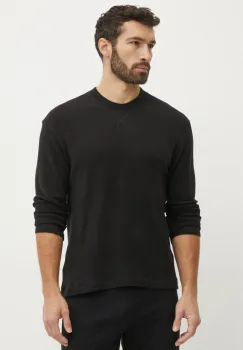 United Colors of Benetton bluza pijama barbati, culoarea negru, neted, 3Q414M01T imagine