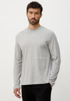 United Colors of Benetton camasa cu maneca lunga din bumbac culoarea gri, cu imprimeu, 30964M021 imagine