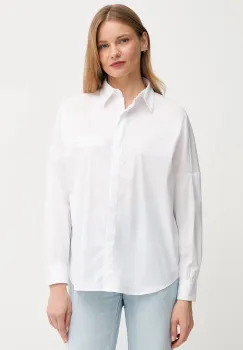 United Colors of Benetton camasa culoarea alb, cu guler clasic, relaxed, 54KXDQ0CB imagine
