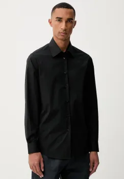 United Colors of Benetton camasa culoarea negru, cu guler clasic, regular, 551MUQ049 imagine