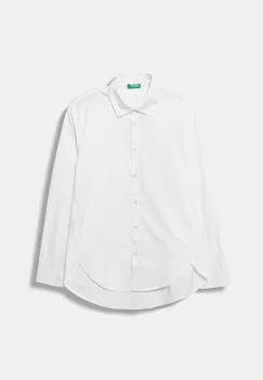 United Colors of Benetton camasa de bumbac pentru copii culoarea alb, 5EW7CQ04A imagine