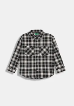 United Colors of Benetton camasa de bumbac pentru copii culoarea gri, 5LQHCQ04D imagine