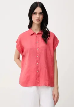 United Colors of Benetton camasa de in culoarea bej, cu guler clasic, regular imagine