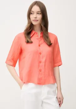 United Colors of Benetton camasa de in culoarea maro, cu guler clasic, regular imagine
