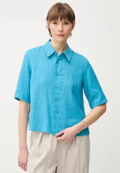 United Colors of Benetton camasa de in culoarea maro, cu guler clasic, regular imagine