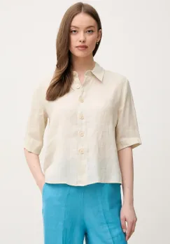 United Colors of Benetton camasa de in culoarea maro, cu guler clasic, regular imagine