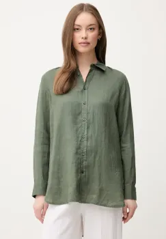 United Colors of Benetton camasa de in culoarea verde, cu guler clasic, regular imagine