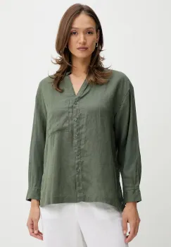 United Colors of Benetton camasa de in culoarea verde, relaxed, 5BMLDQ0BA imagine