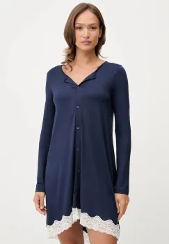 United Colors of Benetton camasa de noapte culoarea bleumarin, 3Z123C143 imagine