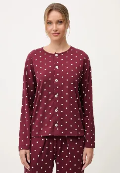 United Colors of Benetton camasa de pijama culoarea bordo, 3ZMB3M07R imagine