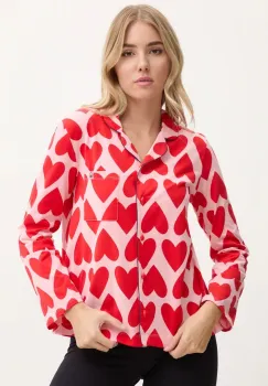 United Colors of Benetton camasa de pijama din bumbac culoarea roz, 3MR73M05V imagine