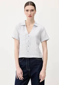United Colors of Benetton camasa din amestec de in cu guler clasic, regular, 5YPVDQ0BX imagine