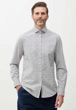 United Colors of Benetton camasa din bumbac culoarea alb, cu guler italian, slim, 56UAUQ05W imagine