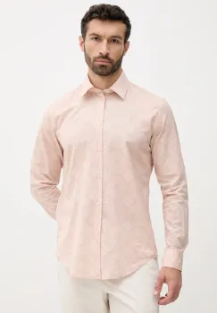 United Colors of Benetton camasa din bumbac culoarea portocaliu, cu guler clasic, regular, 5UBMUQ04A imagine
