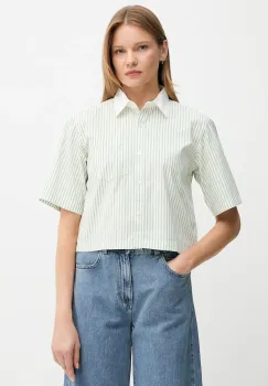 United Colors of Benetton camasa din bumbac culoarea verde, cu guler clasic, relaxed, 59T7DQ0CI imagine