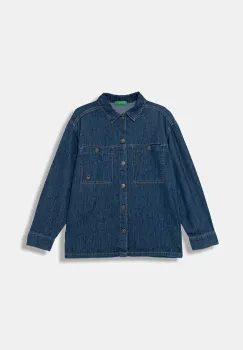 United Colors of Benetton camasa din denim pentru copii 5AD6CQ04C imagine