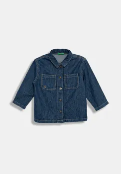 United Colors of Benetton camasa din denim pentru copii 5AD6GQ02U imagine