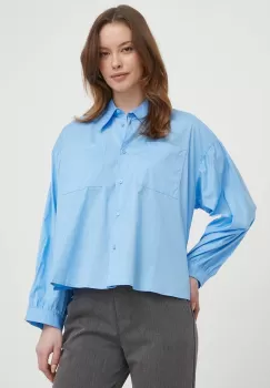 United Colors of Benetton camasa femei, cu guler clasic, relaxed imagine